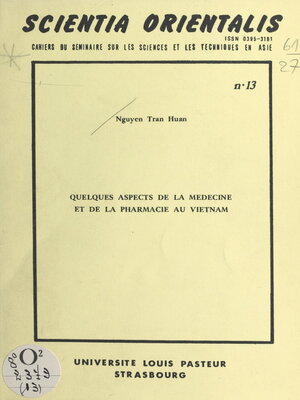 cover image of Quelques aspects de la médecine et de la pharmacie au Vietnam